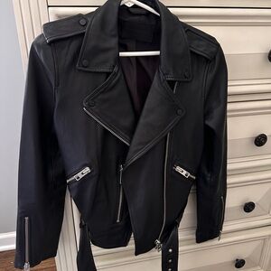 All saints leather jacket
